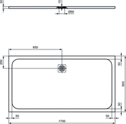 Piatto doccia rettangolare Effetto Pietra 90x170 Ideal Standard Ultra Flat S- Piletta NON inclusa by CeramicStore | Lo specialista del tuo bagno