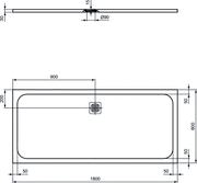 Piatto doccia rettangolare Effetto Pietra 80x180 Ideal Standard Ultra Flat S- Piletta NON inclusa by CeramicStore | Lo specialista del tuo bagno