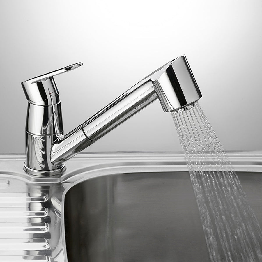 CA183CR linea Candy by Paffoni: miscelatore lavello monoforo con doccia estraibile in elegante finitura cromata by CeramicStore | Lo specialista del tuo bagno