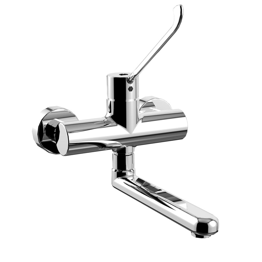 Miscelatore lavello a muro con canna piatta e leva clinica CANDY by CeramicStore | Lo specialista del tuo bagno