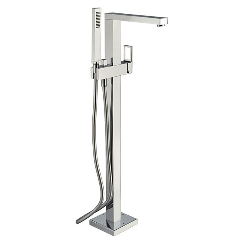 Miscelatore vasca a pavimento Paffoni Effe con doccino e base per il fissaggio by CeramicStore | Lo specialista del tuo bagno