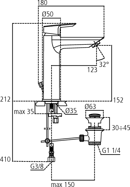 Miscelatore lavabo Ideal Standard Ceramix altezza 212 mm by CeramicStore | Lo specialista del tuo bagno