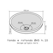 Lavabo da Appoggio in Marmo Travertino Tondo Beige Levigato di Prima SCELTA by CeramicStore | Lo specialista del tuo bagno