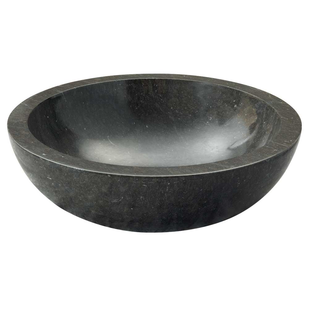 Lavabo da Appoggio in Marmo Tondo Nero Levigato by CeramicStore | Lo specialista del tuo bagno
