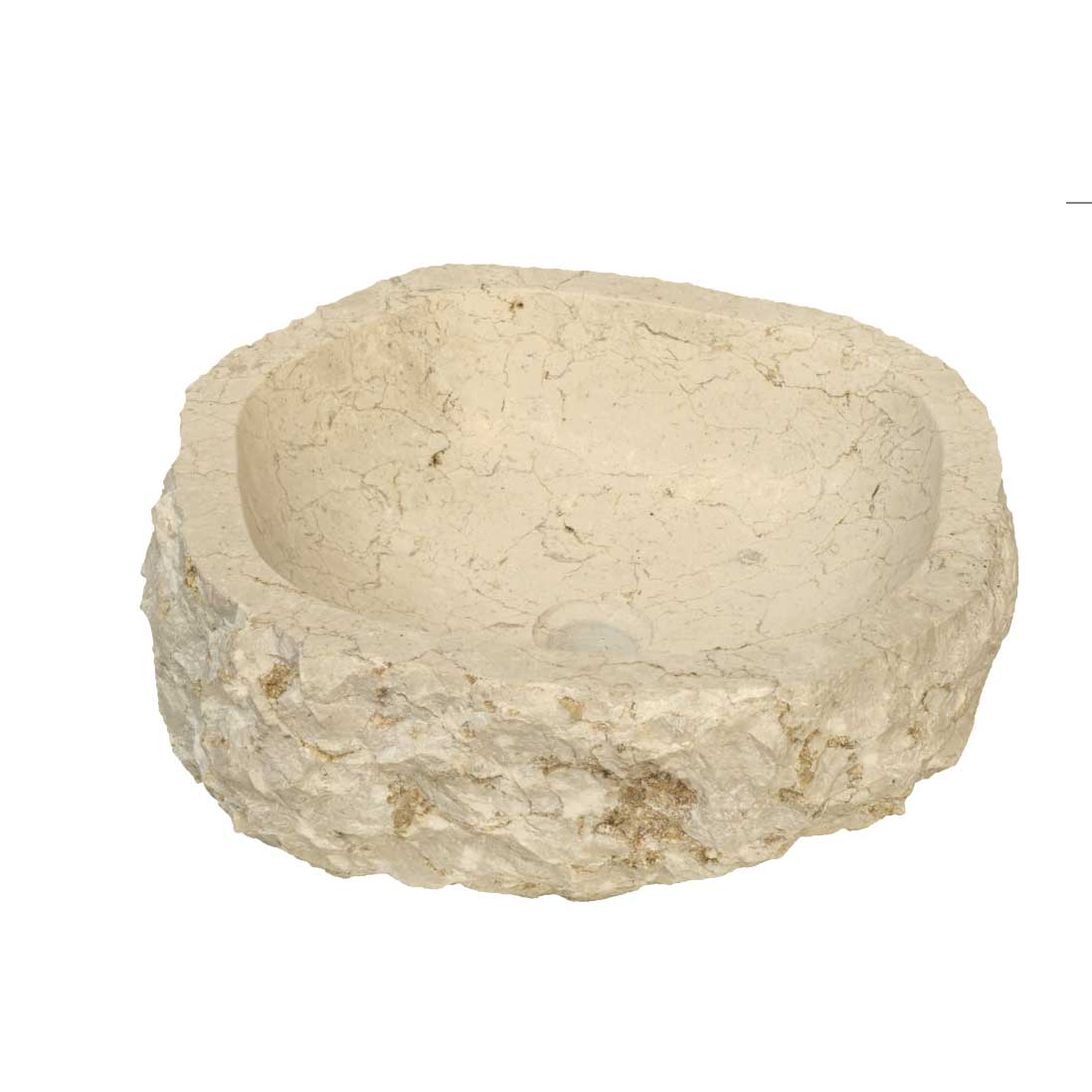 Lavabo da Appoggio in Marmo astratto beige by CeramicStore | Lo specialista del tuo bagno