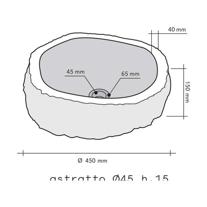 Lavabo da Appoggio in Marmo astratto beige by CeramicStore | Lo specialista del tuo bagno