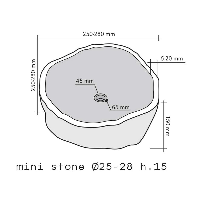 Lavabo da Appoggio in Pietra Mini Stone by CeramicStore | Lo specialista del tuo bagno