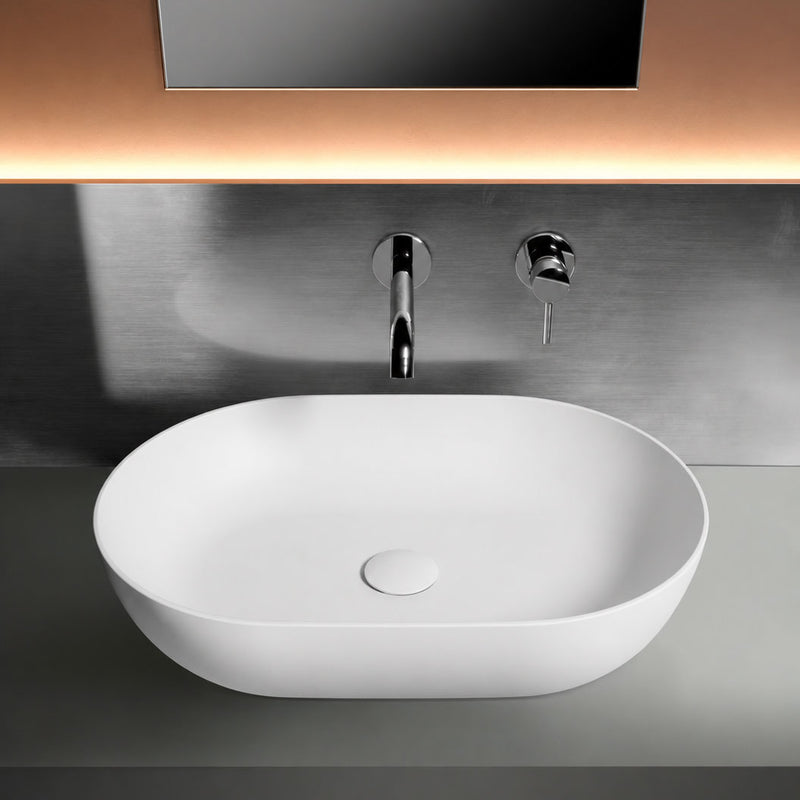 Aufsatzwaschbecken Gran Mascalzone Domus Falerii 45 cm rund weiß