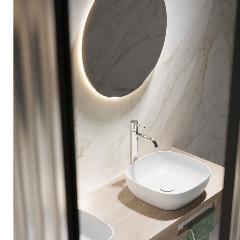 Aufsatzwaschbecken Gran Mascalzone Domus Falerii 45 cm rund weiß