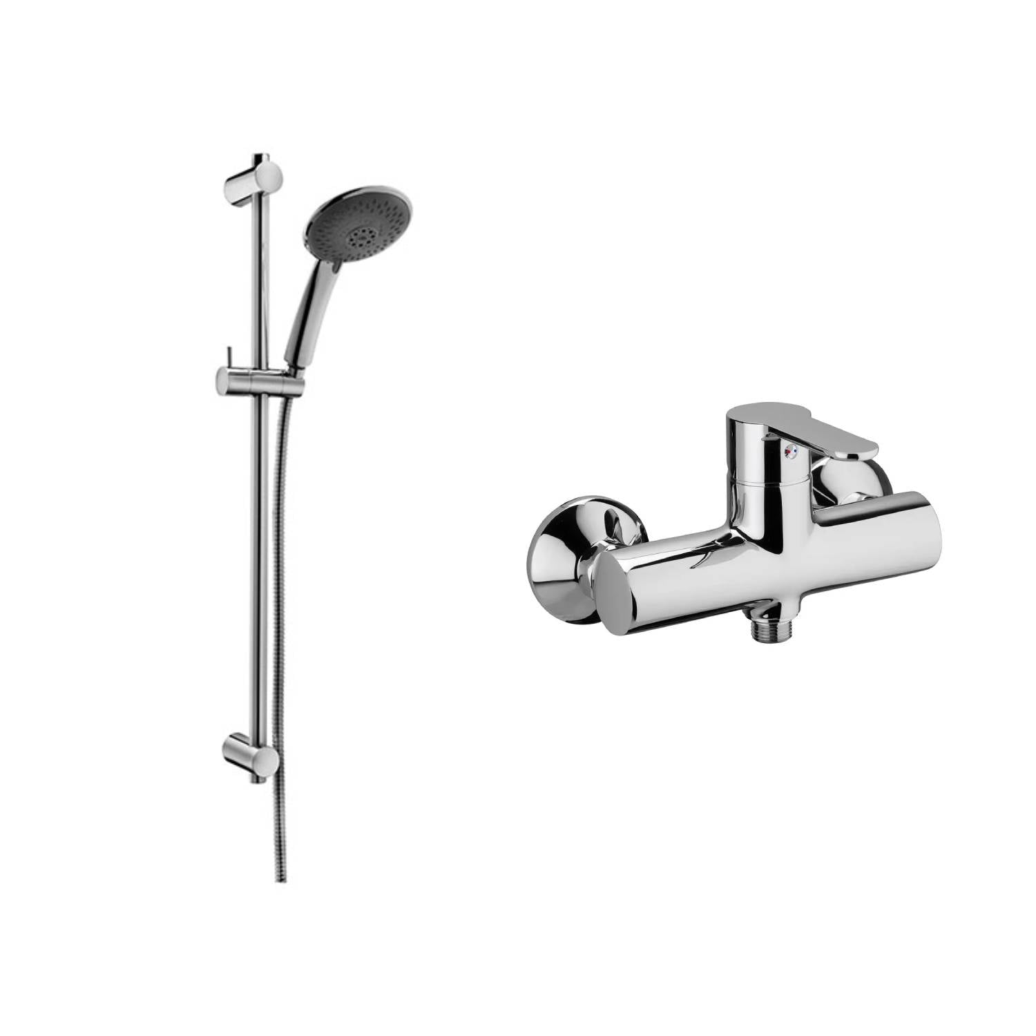 Set Saliscendi con asta per doccia e miscelatore doccia a muro esterno Paffoni by CeramicStore | Lo specialista del tuo bagno