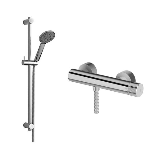 Set saliscendi doccia con doccia esterna e asta in metallo e miscelatore doccia esterno Paffoni by CeramicStore | Lo specialista del tuo bagno