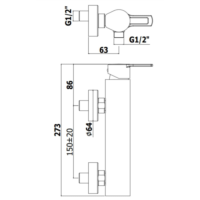 Set saliscendi con asta Level e miscelatore doccia esterno cromo Paffoni by CeramicStore | Lo specialista del tuo bagno