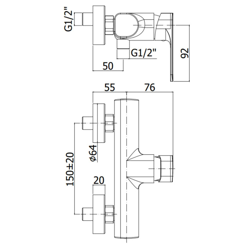 Set saliscendi con asta per doccia Prestige con miscelatore doccia monocomando Sly Cromo Paffoni by CeramicStore | Lo specialista del tuo bagno