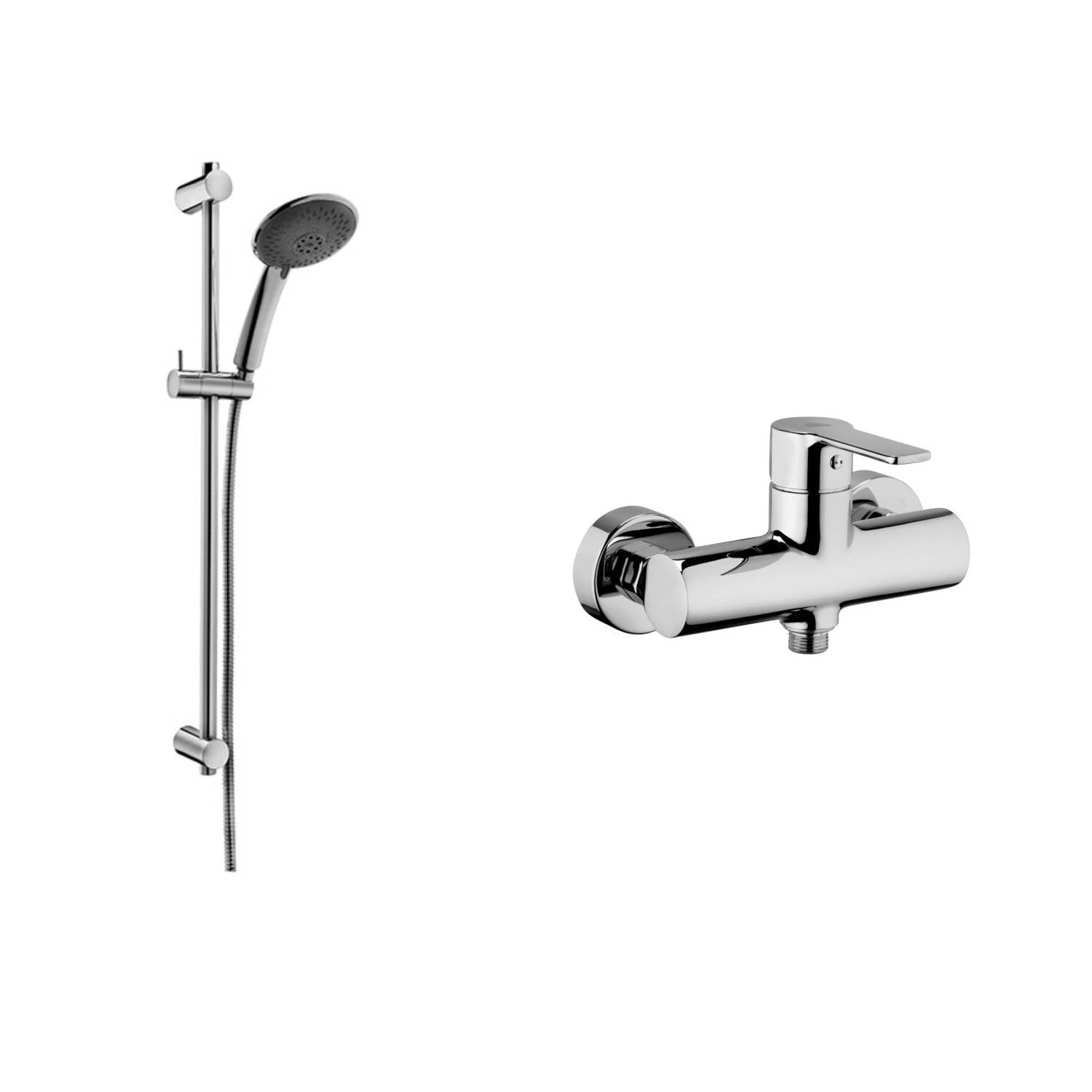 Set Saliscendi con asta per doccia Prestige e miscelatore doccia esterno monocomando Red Cromo Paffoni by CeramicStore | Lo specialista del tuo bagno