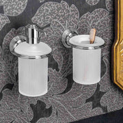 Spandisapone in ottone cromato e vetro acidato collezione Hermitage di Colombo Design by CeramicStore | Lo specialista del tuo bagno