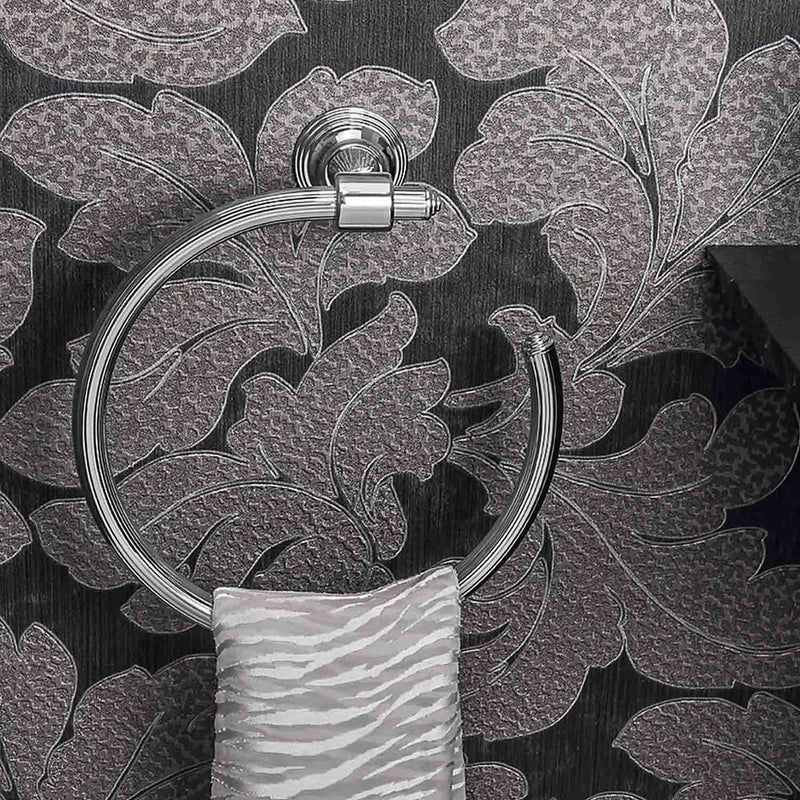Porta salvietta ad anello in ottone cromato collezione Hermitage di Colombo Design by CeramicStore | Lo specialista del tuo bagno