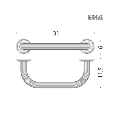 Maniglione 30cm per vasca in ottone cromato collezione Hermitage di Colombo Design by CeramicStore | Lo specialista del tuo bagno