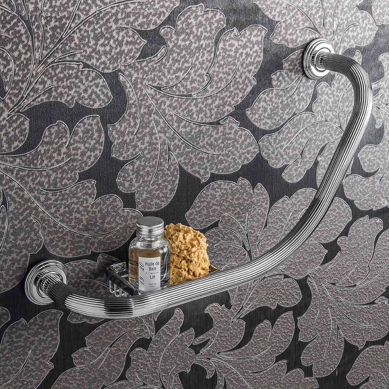 Maniglione con portasapone per vasca in ottone cromato collezione Hermitage di Colombo Design by CeramicStore | Lo specialista del tuo bagno