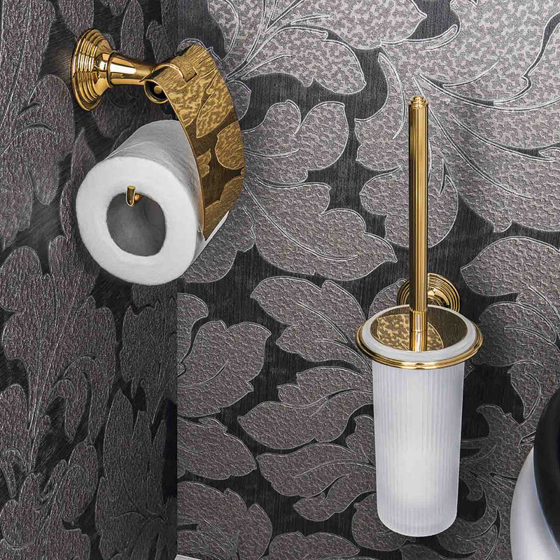 Porta scopino in ottone cromato e vetro collezione Hermitage di Colombo Design by CeramicStore | Lo specialista del tuo bagno