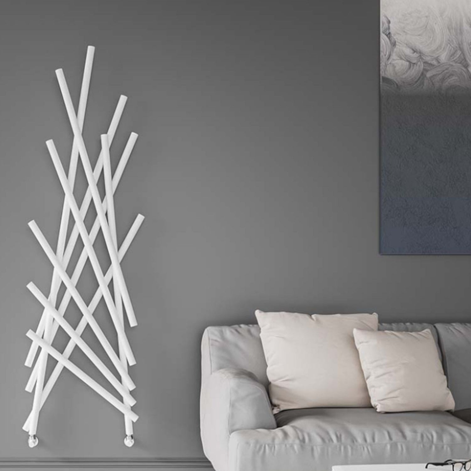 Radiatore d'arredo Shanghai 173,4x56,7 cm interasse 45 cm finitura Bianco by CeramicStore | Lo specialista del tuo bagno
