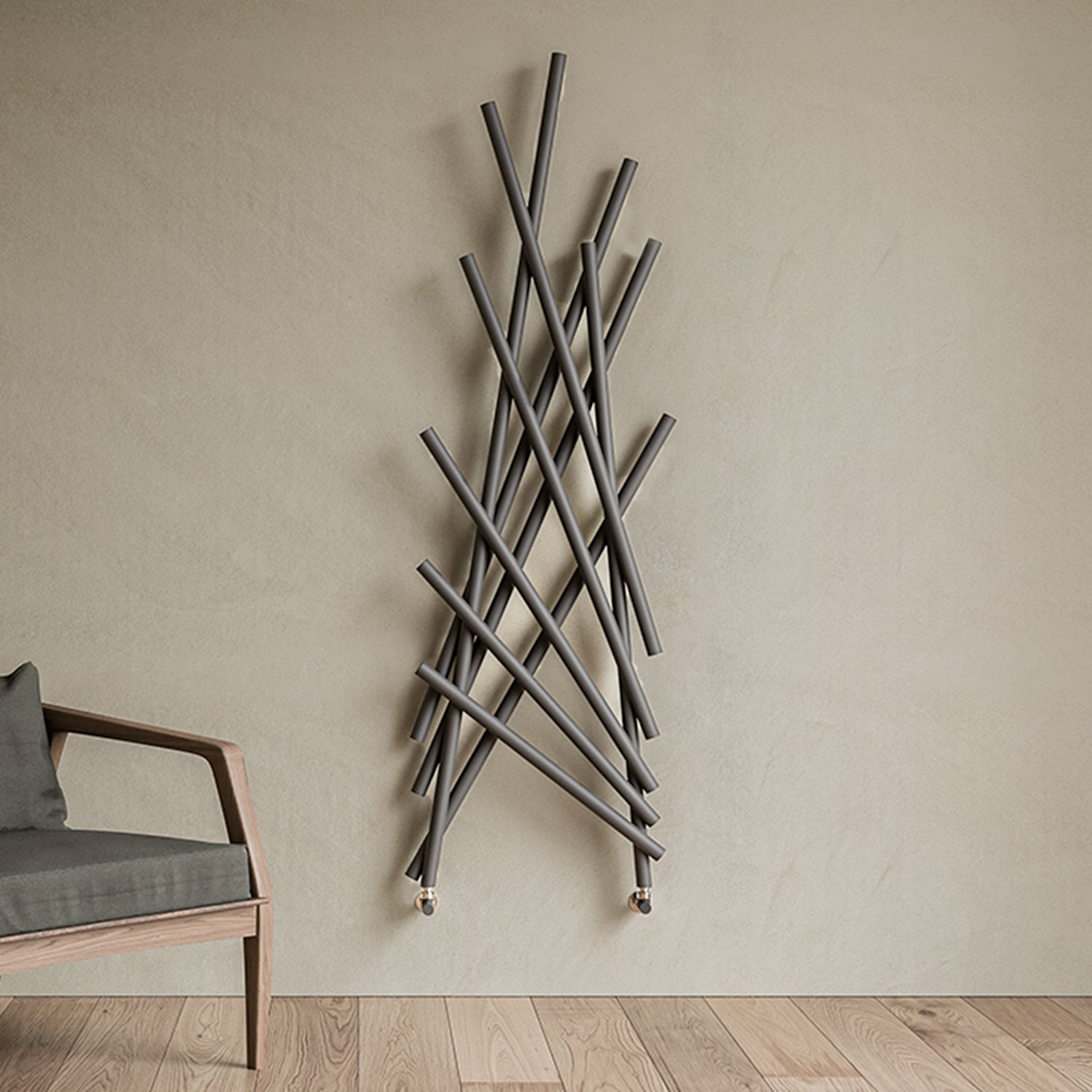 Radiatore d'arredo Shanghai 173,4x56,7 cm interasse 45 cm finitura Antracite by CeramicStore | Lo specialista del tuo bagno