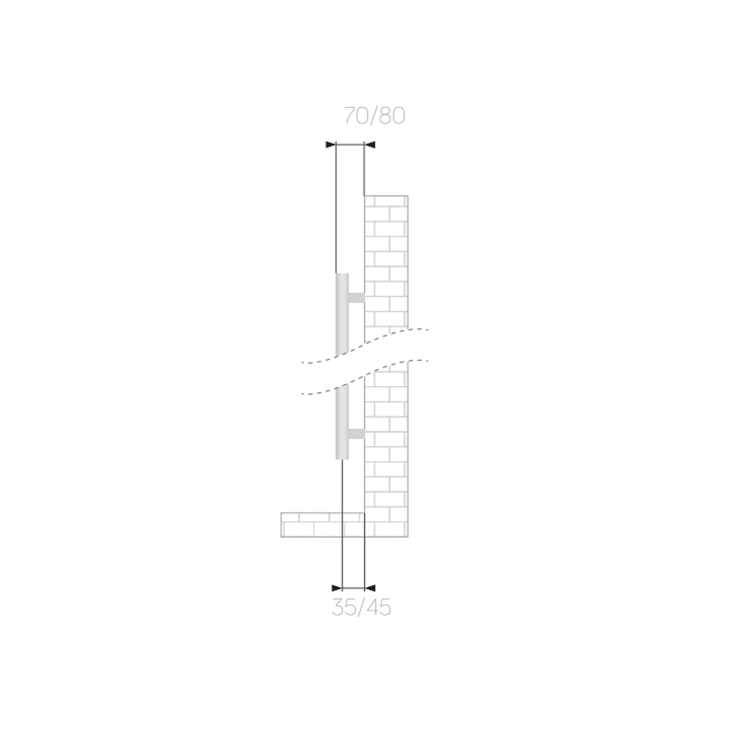 Radiatore d'arredo Tavolara 172,8x53,5 cm interasse 50 mm finitura Antracite by CeramicStore | Lo specialista del tuo bagno