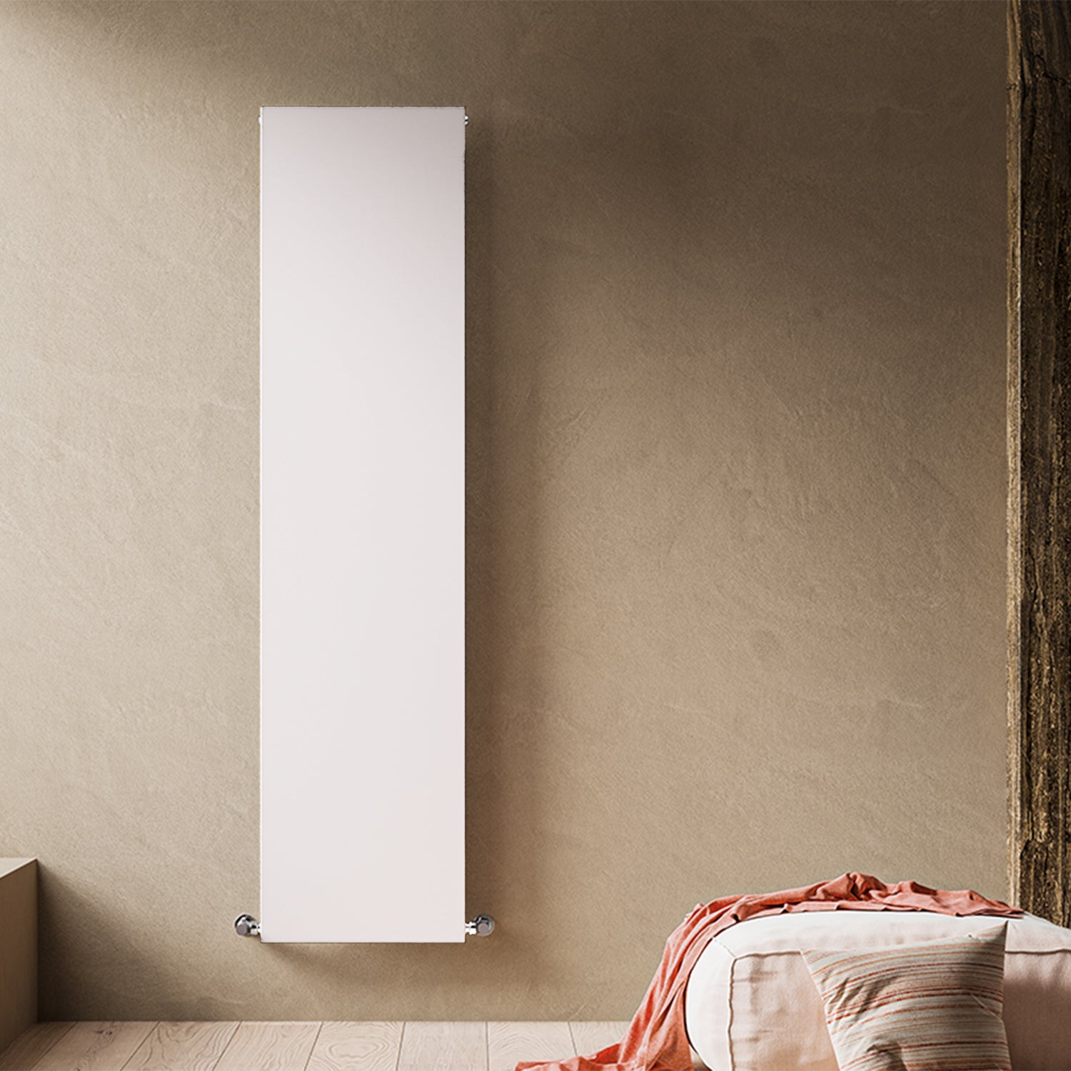 Radiatore d'arredo Piastra Lazzarini modello Ischia 180x45,9 cm interasse 50/455 mm finitura Bianco by CeramicStore | Lo specialista del tuo bagno