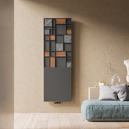 Radiatore d'arredo Patchwork 161,2x53,5 cm interasse 450/50 mm finitura Antracite by CeramicStore | Lo specialista del tuo bagno