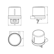 Dispenser sapone in ottone verniciato e plastica della collezione 'Architect s+' by Cosmic - Nero satinato - 400ml by CeramicStore | Lo specialista del tuo bagno