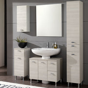 Mobile bagno a terra modello Rimini10 cm 132x195x43,5 in finitura larice by CeramicStore | Lo specialista del tuo bagno