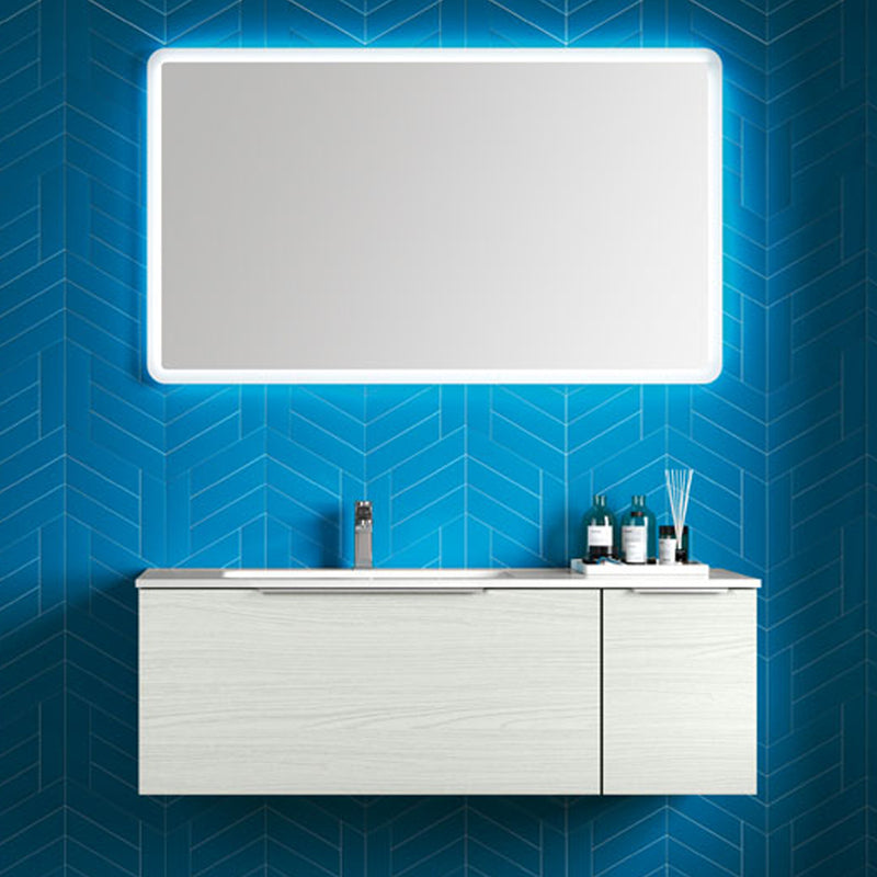 Mobile bagno sospeso modello Portland 01 120 cm con lavabo e specchio color Aralie by CeramicStore | Lo specialista del tuo bagno