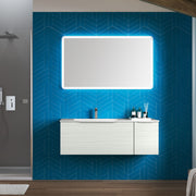 Mobile bagno sospeso modello Portland 01 120 cm con lavabo e specchio color Aralie by CeramicStore | Lo specialista del tuo bagno
