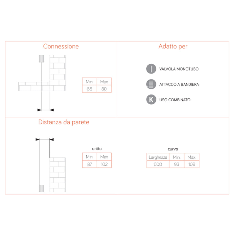 Termoarredo scaldasalviette in acciaio cromato 1230x550 interasse 500 Lazzarini Roma by CeramicStore | Lo specialista del tuo bagno