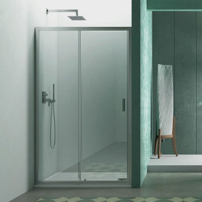 Porta doccia 115 cm Smart apertura scorrevole in cristallo temperato trasparente da 6 mm per nicchia by CeramicStore | Lo specialista del tuo bagno