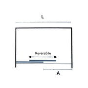 Porta doccia 115 cm Smart apertura scorrevole in cristallo temperato trasparente da 6 mm per nicchia by CeramicStore | Lo specialista del tuo bagno