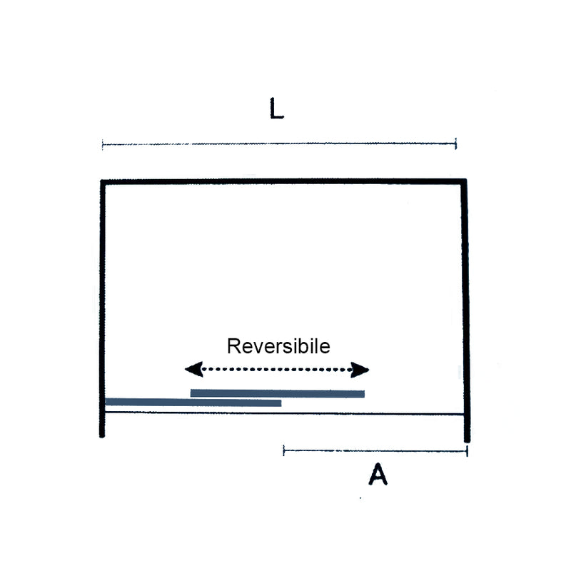 Porta doccia 115 cm Smart apertura scorrevole in cristallo temperato trasparente da 6 mm per nicchia by CeramicStore | Lo specialista del tuo bagno
