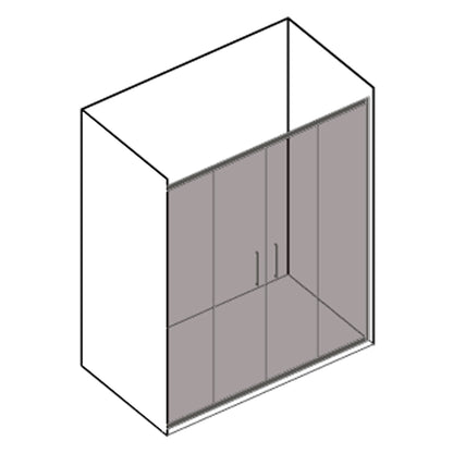 Porta doccia due scorrevoli apertura centrale cm 150 modello Smart in cristallo temperato mm 6 by CeramicStore | Lo specialista del tuo bagno