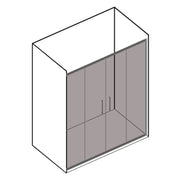 Porta doccia due scorrevoli apertura centrale cm 170 modello Smart in cristallo temperato mm 6 by CeramicStore | Lo specialista del tuo bagno