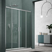 Porta doccia due scorrevoli apertura centrale cm 170 modello Smart in cristallo temperato mm 6 by CeramicStore | Lo specialista del tuo bagno
