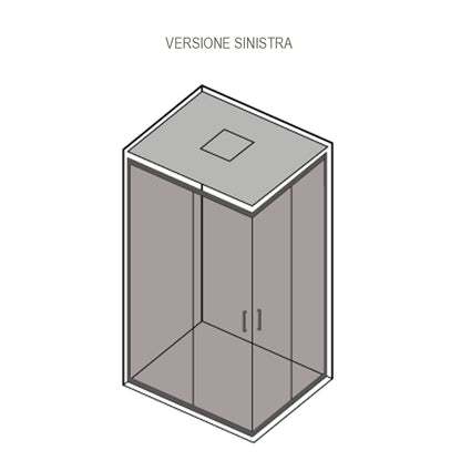 Cabina doccia multifunzione Ercole cm 120x70 con idrogetti dorsali- Versione Sinistra by CeramicStore | Lo specialista del tuo bagno