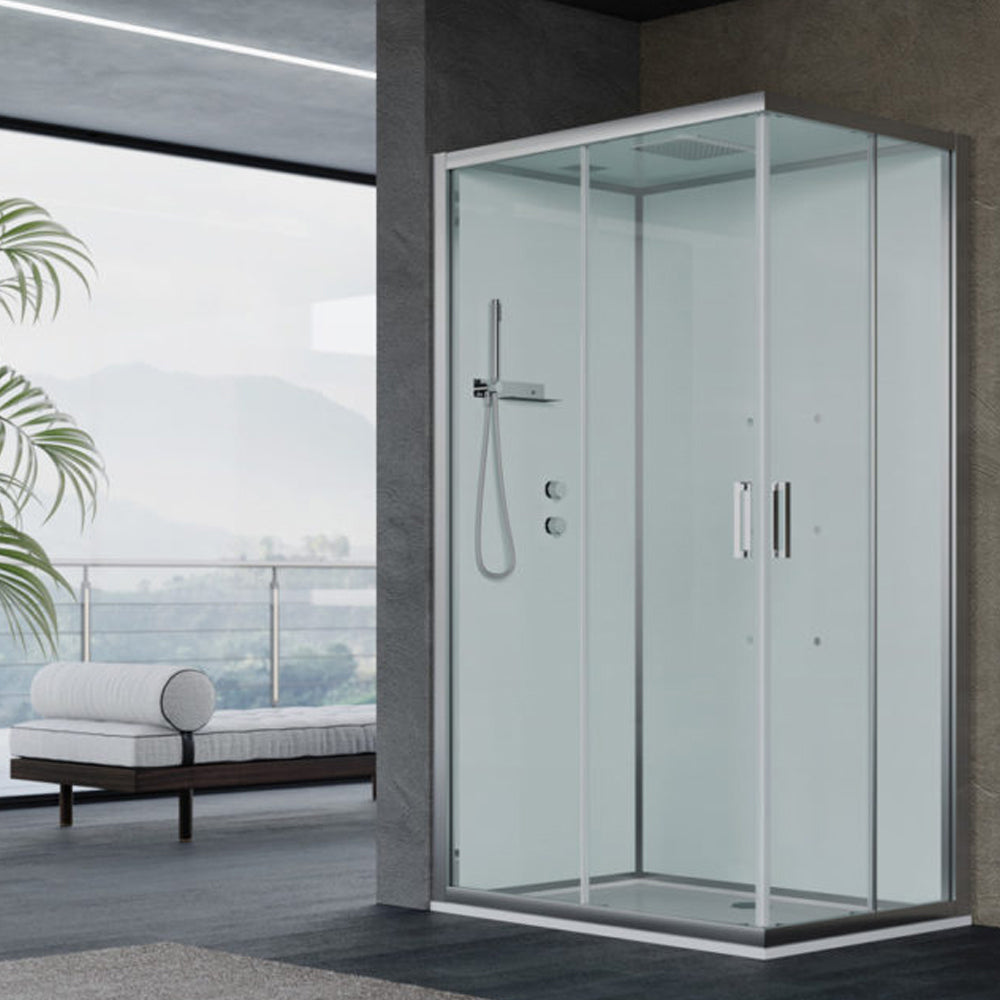 Cabina doccia multifunzione Ercole cm 120x70 con idrogetti dorsali- Versione Sinistra by CeramicStore | Lo specialista del tuo bagno
