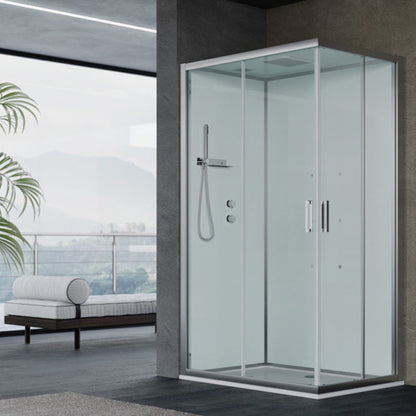Cabina doccia multifunzione Ercole cm 120x70 con idrogetti dorsali- Versione Sinistra by CeramicStore | Lo specialista del tuo bagno