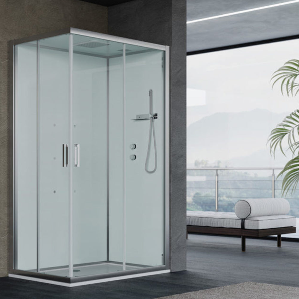Cabina doccia multifunzione Ercole cm 120x70 con idrogetti dorsali- Versione Destra by CeramicStore | Lo specialista del tuo bagno