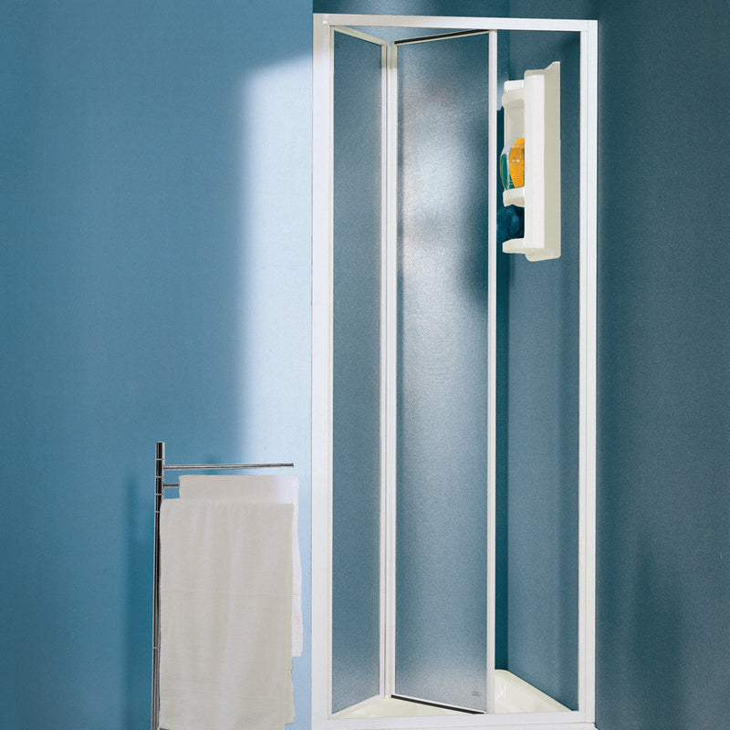 Porta doccia a soffietto Kory installazione nicchia da cm 100 in alluminio e acrilico opaco by CeramicStore | Lo specialista del tuo bagno