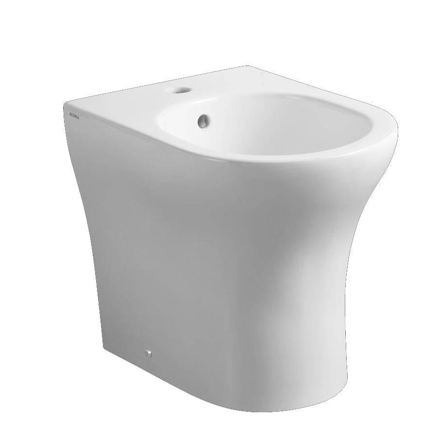 Bidet filomuro monoforo con troppopieno 50x36 cm in ceramica bianca lucida modello Liz Althea