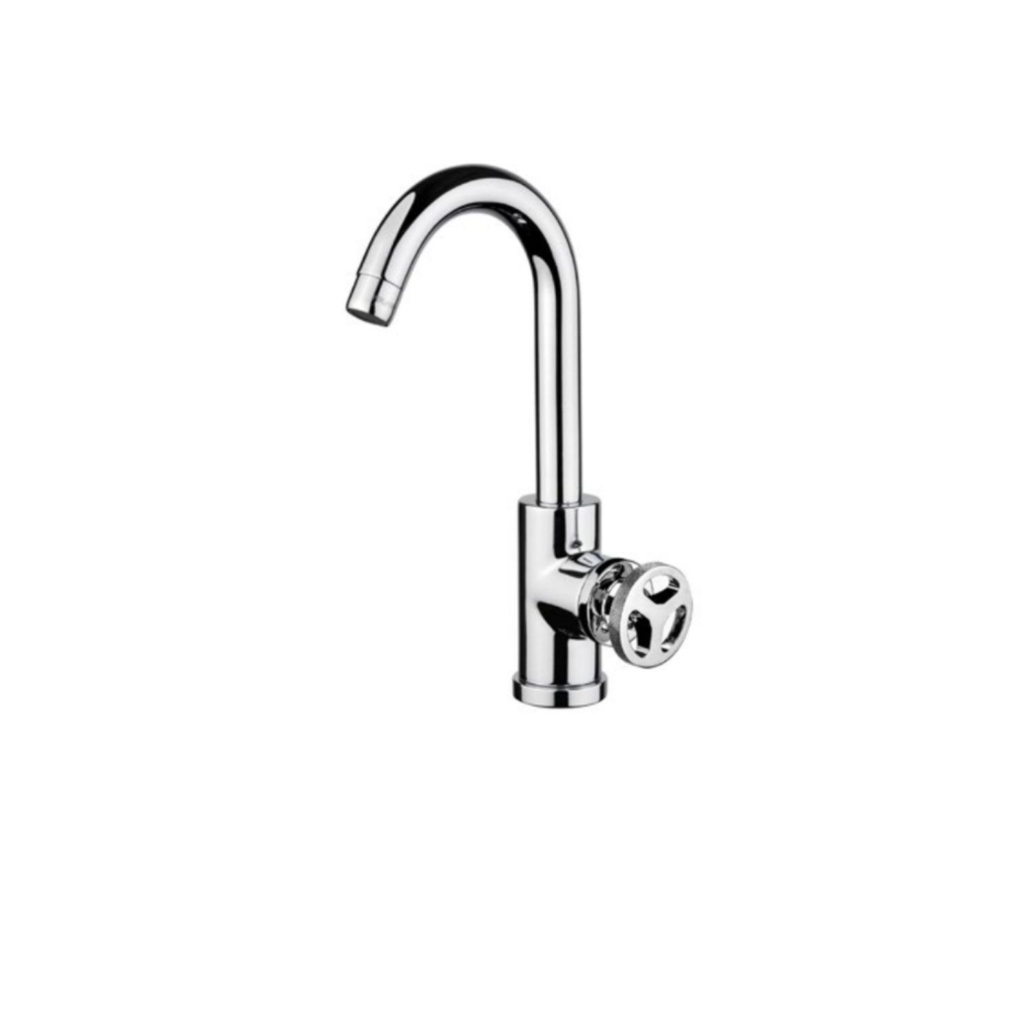 Miscelatore per lavabo bagno con canna a collo di cigno in ottone cromato serie Mimà¬ Keller Taps by CeramicStore | Lo specialista del tuo bagno