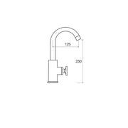 Miscelatore per lavabo bagno con canna a collo di cigno in ottone cromato serie Mimà¬ Keller Taps by CeramicStore | Lo specialista del tuo bagno