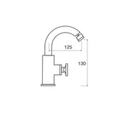 Miscelatore bidet con canna a collo di cigno in ottone cromato serie Mimà¬ Keller Taps by CeramicStore | Lo specialista del tuo bagno