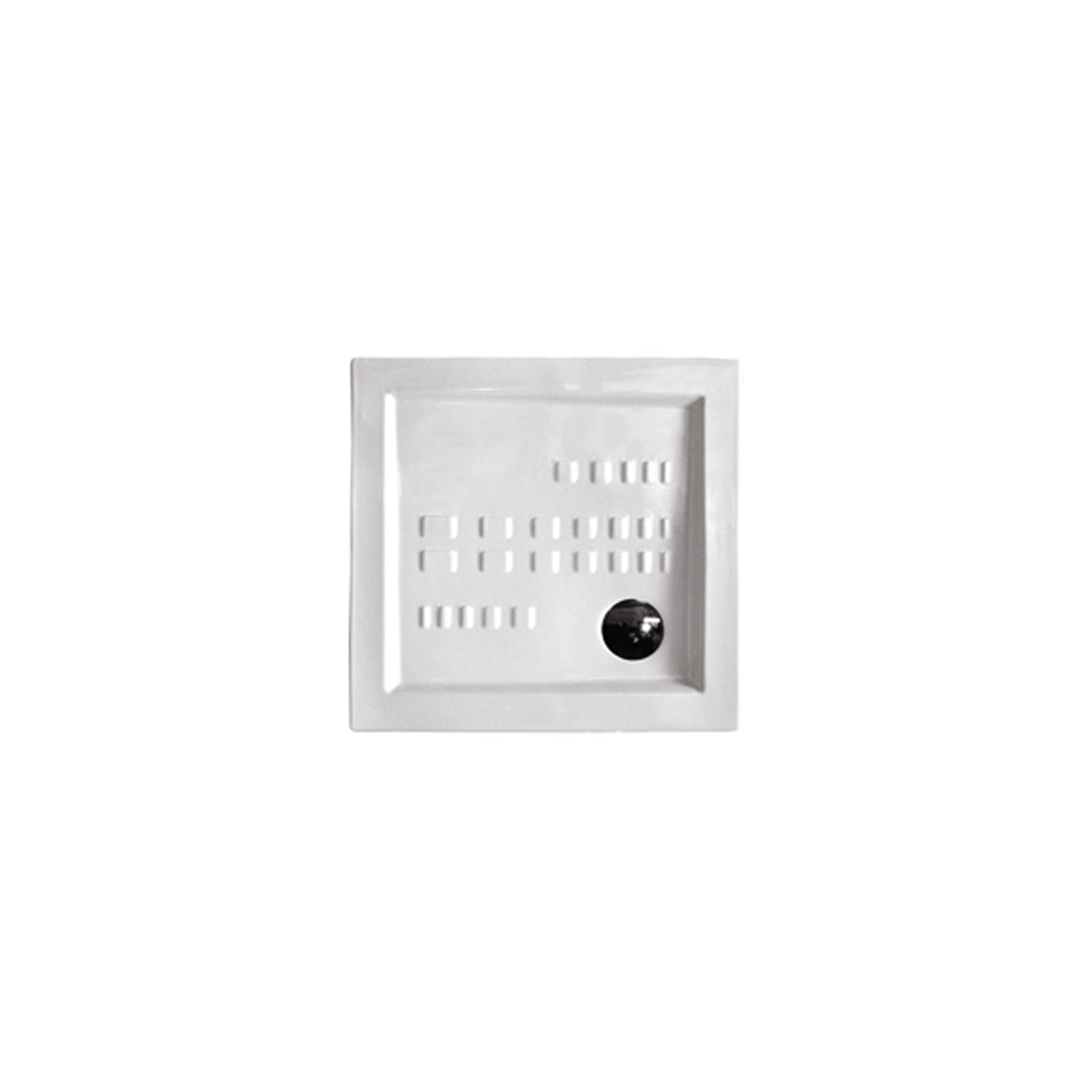 Piatto doccia quadrato Althea Ito cm 90x90 ceramica bianca foro diametro cm 8,5 spessore cm 5,5 by CeramicStore | Lo specialista del tuo bagno