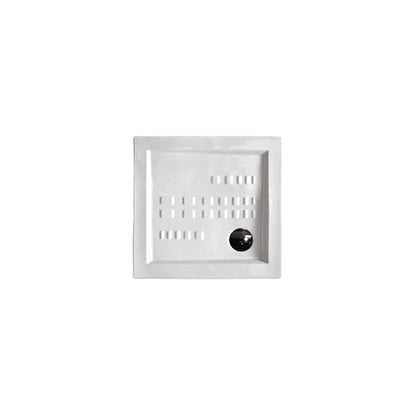 Piatto doccia quadrato Althea Ito cm 90x90 ceramica bianca foro diametro cm 8,5 spessore cm 5,5 by CeramicStore | Lo specialista del tuo bagno